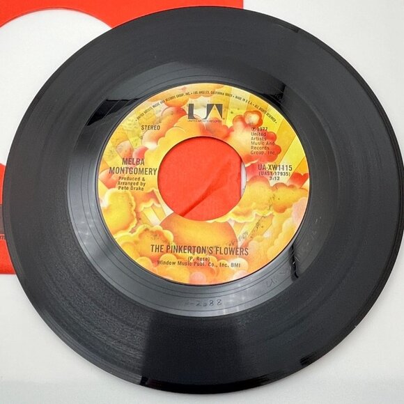 Melba Montgomery Angel of the Morning / The Pinkertons Flowers 45 Country 1977 - Picture 6 of 6